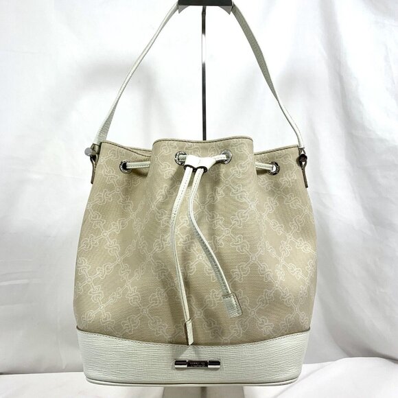 TOUS Shoulder Bucket Bag Women Leather Large Sand Stone Canvas Shopper Tote main image 4